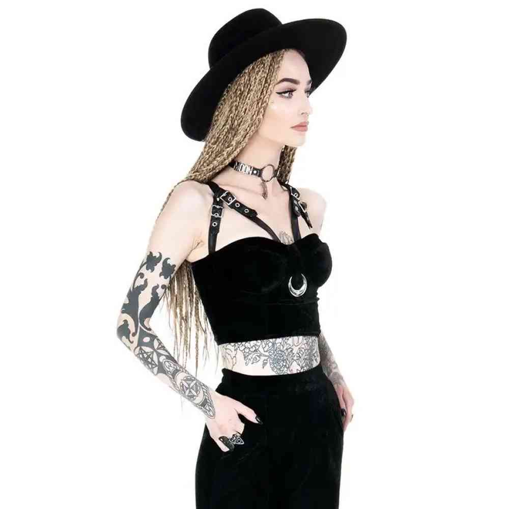 Restyle - Moon Harness Crop top - Noir